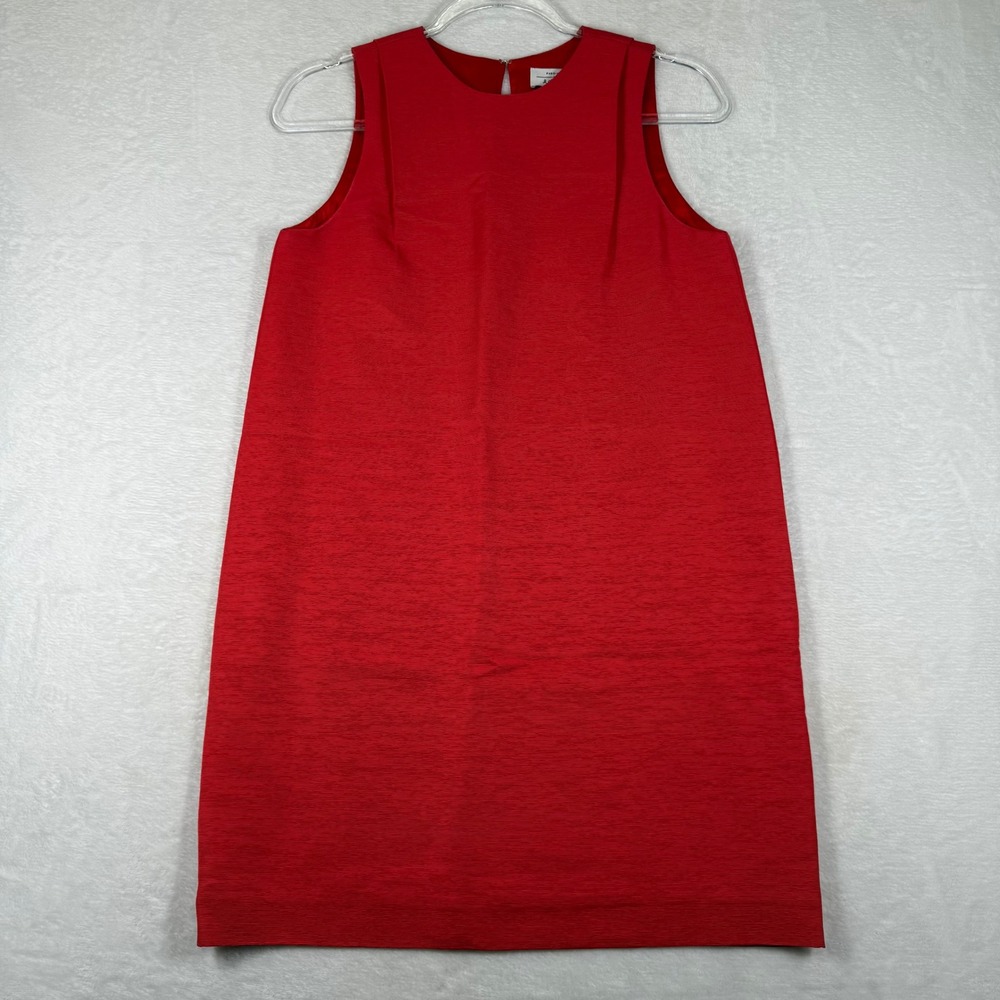 & Other Stories Paris Atelier Red Ribbed Sleeveless Shift Dress US 4 0396772 8